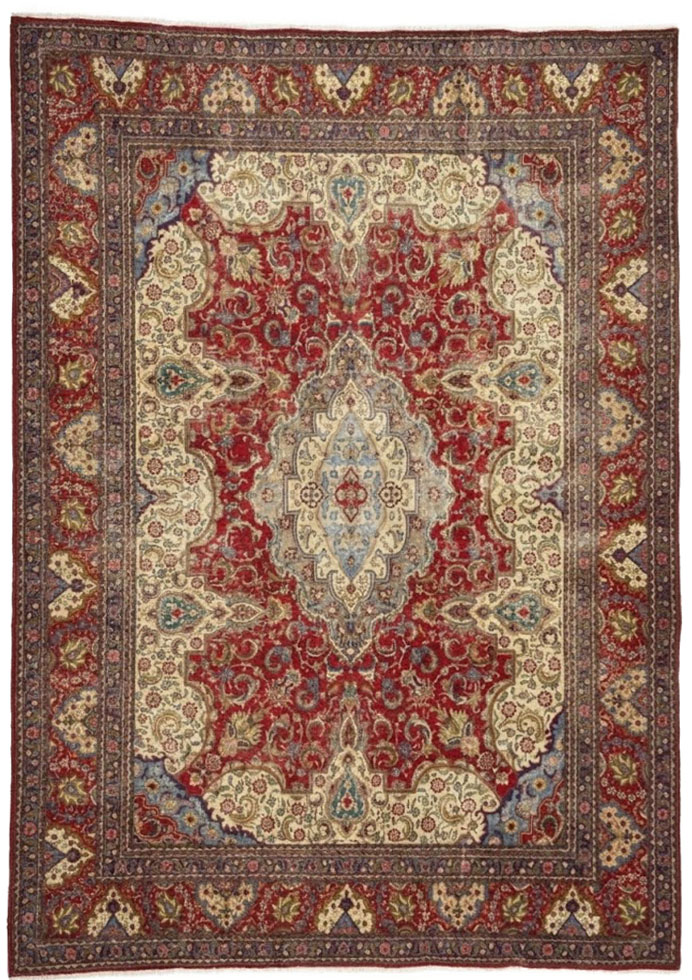 9'7x12'7 Hand Knotted Floral Traditional Wool Oriental Rug