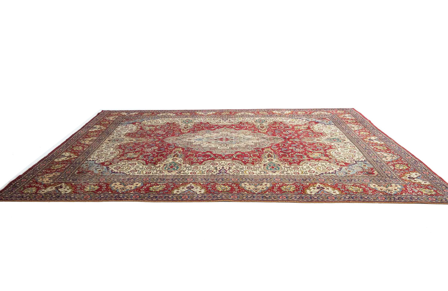 9'7x12'7 Hand Knotted Floral Traditional Wool Oriental Rug - Image 7