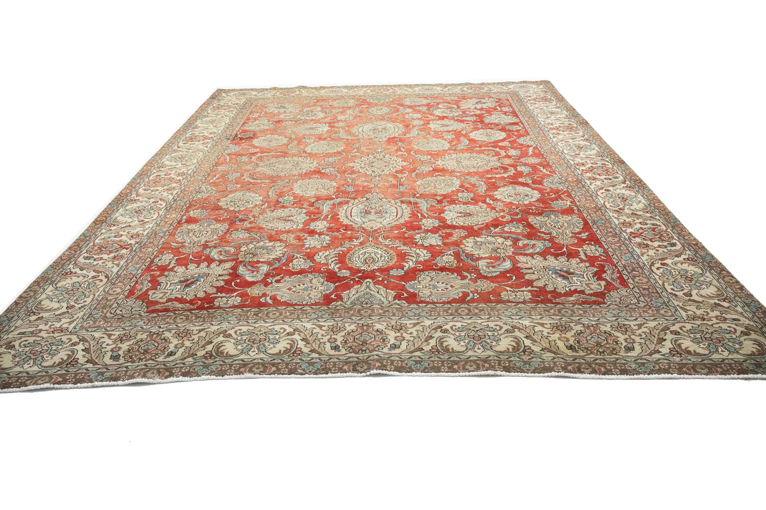 9'7x13'1 Hand Knotted Floral Traditional Wool Oriental Rug - Image 3