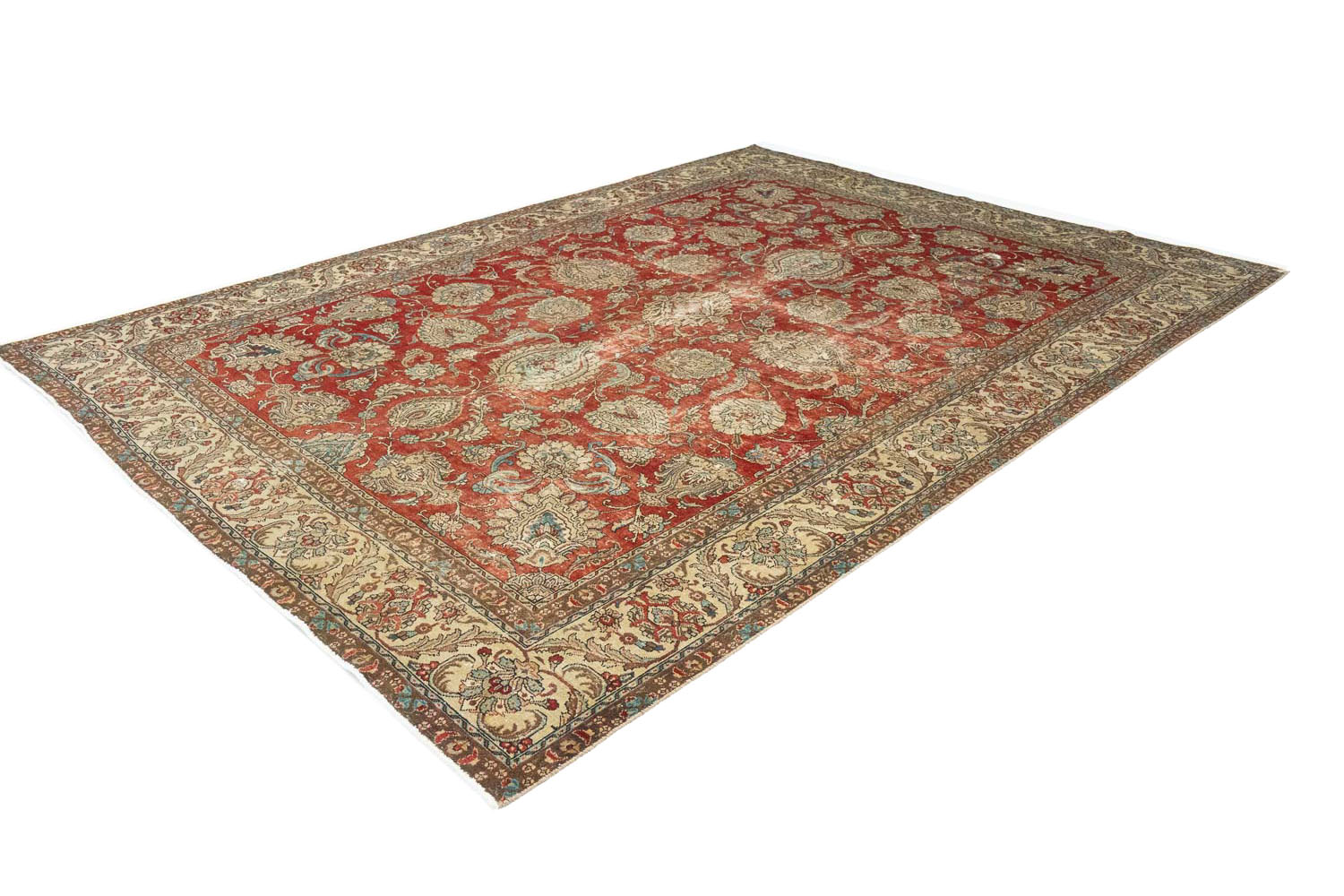 9'7x13'1 Hand Knotted Floral Traditional Wool Oriental Rug - Image 5