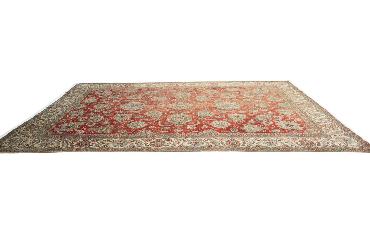 9'7x13'1 Hand Knotted Floral Traditional Wool Oriental Rug - Image 7