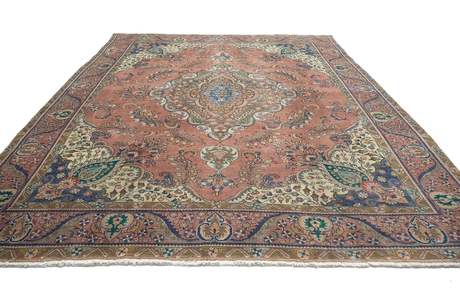 9'9x12'10 Hand Knotted Floral Traditional Wool Oriental Rug - Image 4