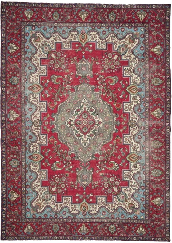 9'7x12'9 Hand Knotted Floral Traditional Wool Oriental Rug - Image 1