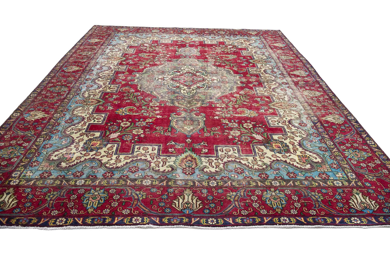 9'7x12'9 Hand Knotted Floral Traditional Wool Oriental Rug - Image 3