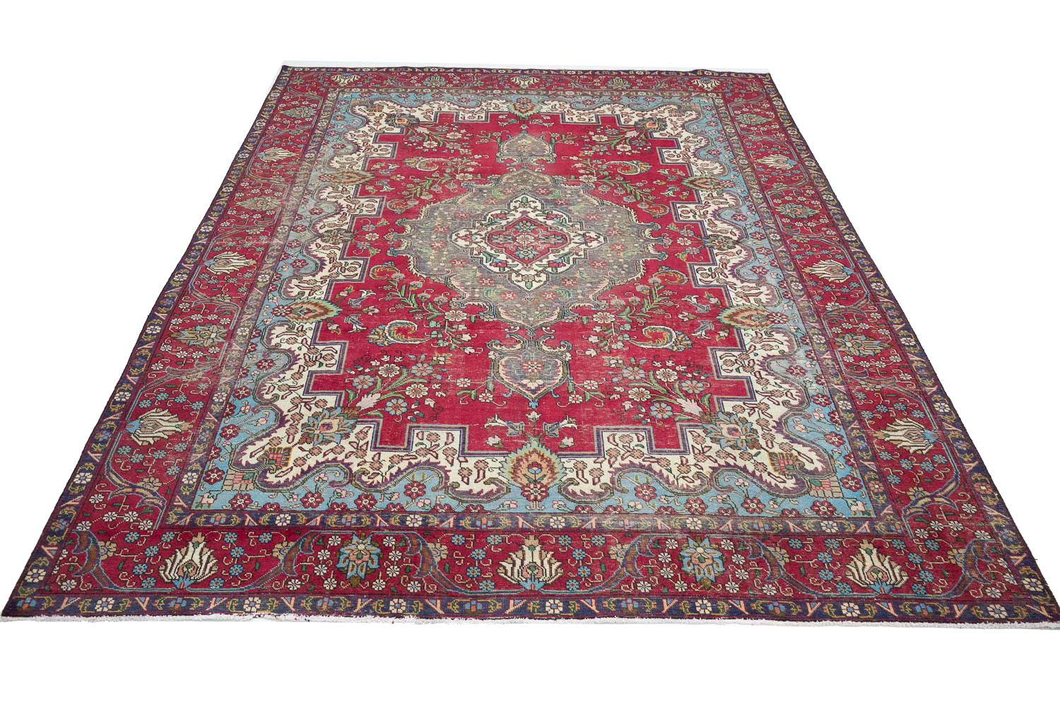 9'7x12'9 Hand Knotted Floral Traditional Wool Oriental Rug - Image 4
