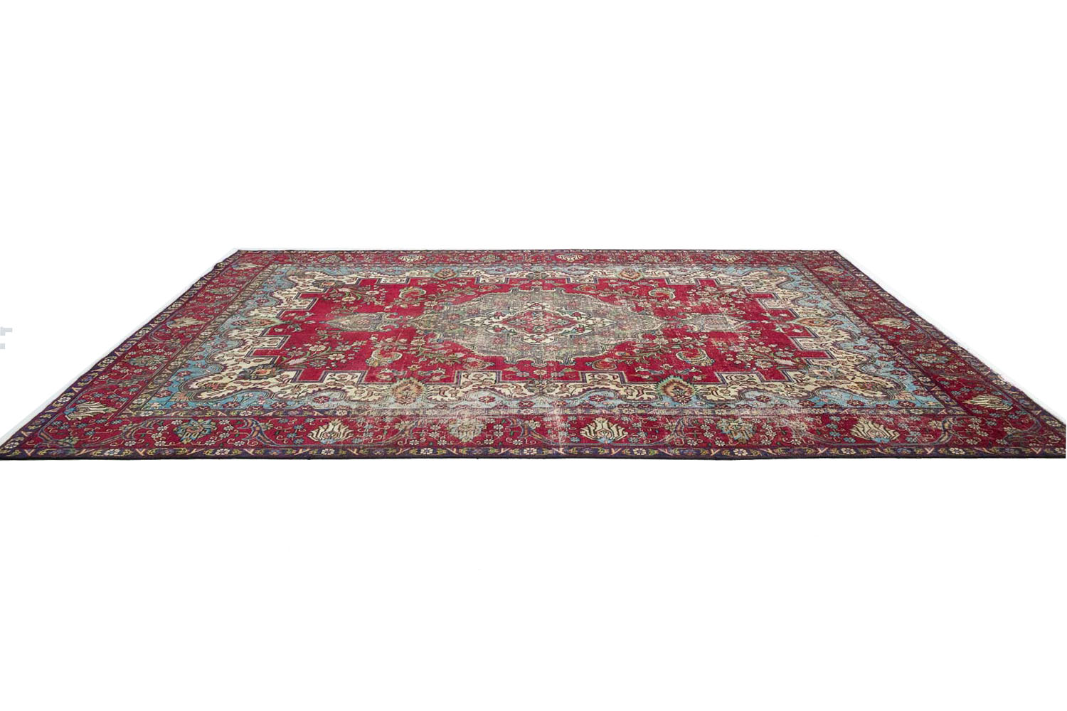 9'7x12'9 Hand Knotted Floral Traditional Wool Oriental Rug - Image 7