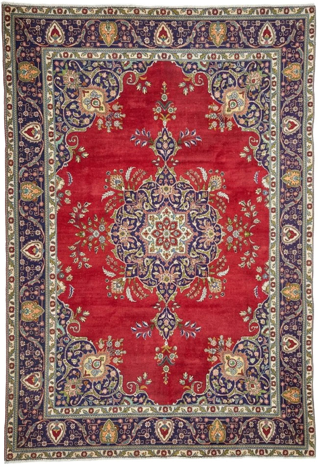 9'9x12'9 Hand Knotted Floral Traditional Wool Oriental Rug