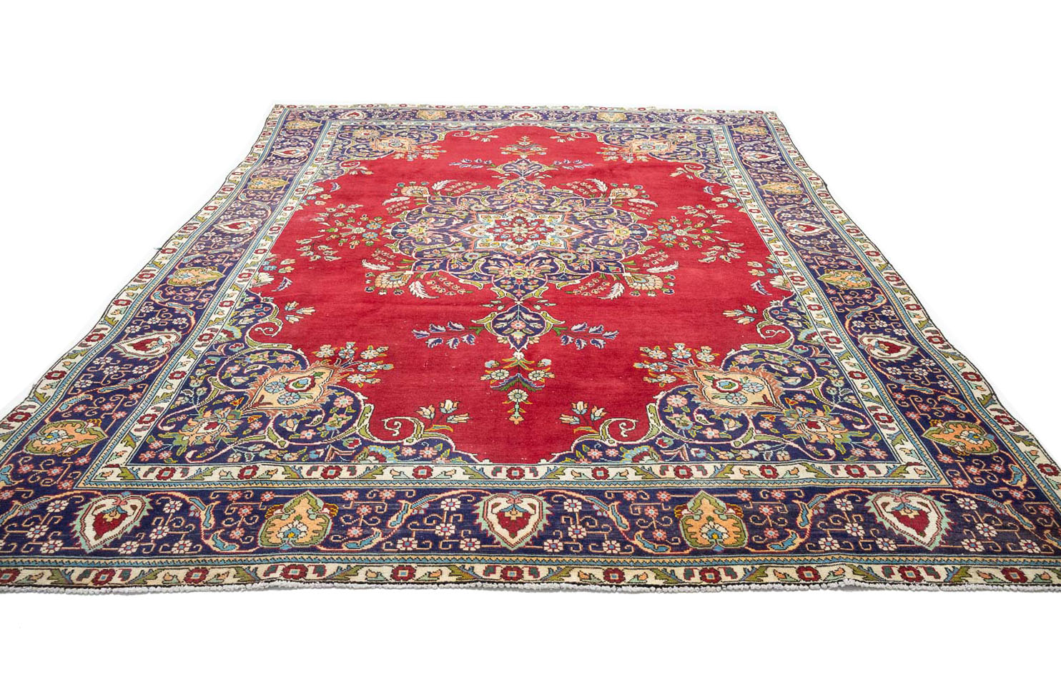 9'9x12'9 Hand Knotted Floral Traditional Wool Oriental Rug - Image 3