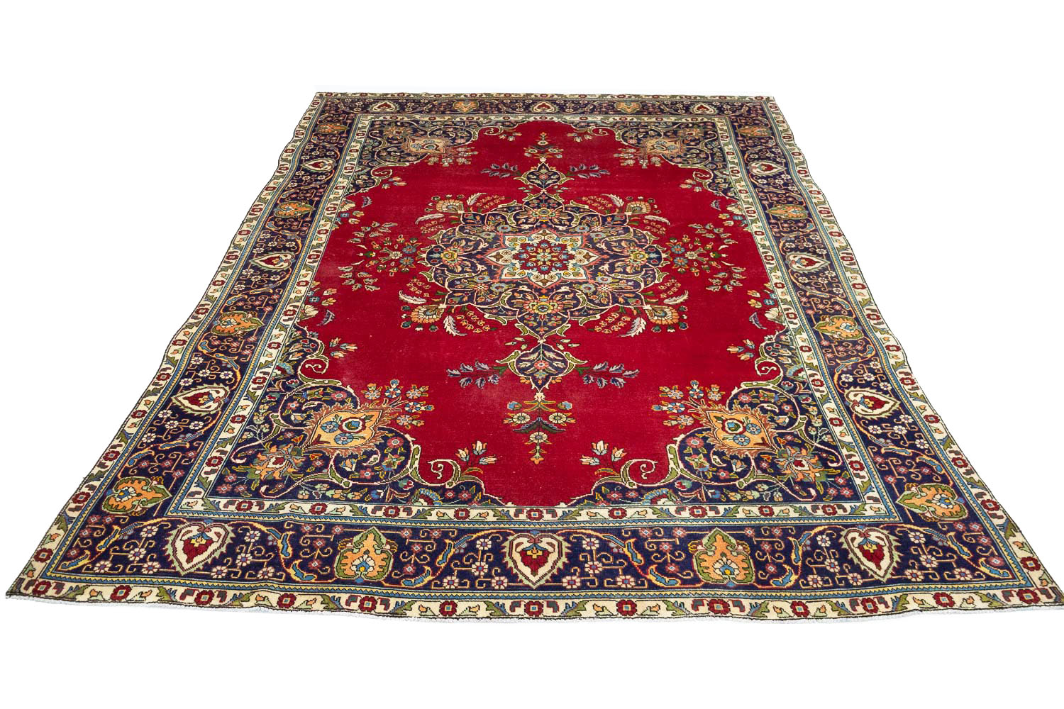 9'9x12'9 Hand Knotted Floral Traditional Wool Oriental Rug - Image 4