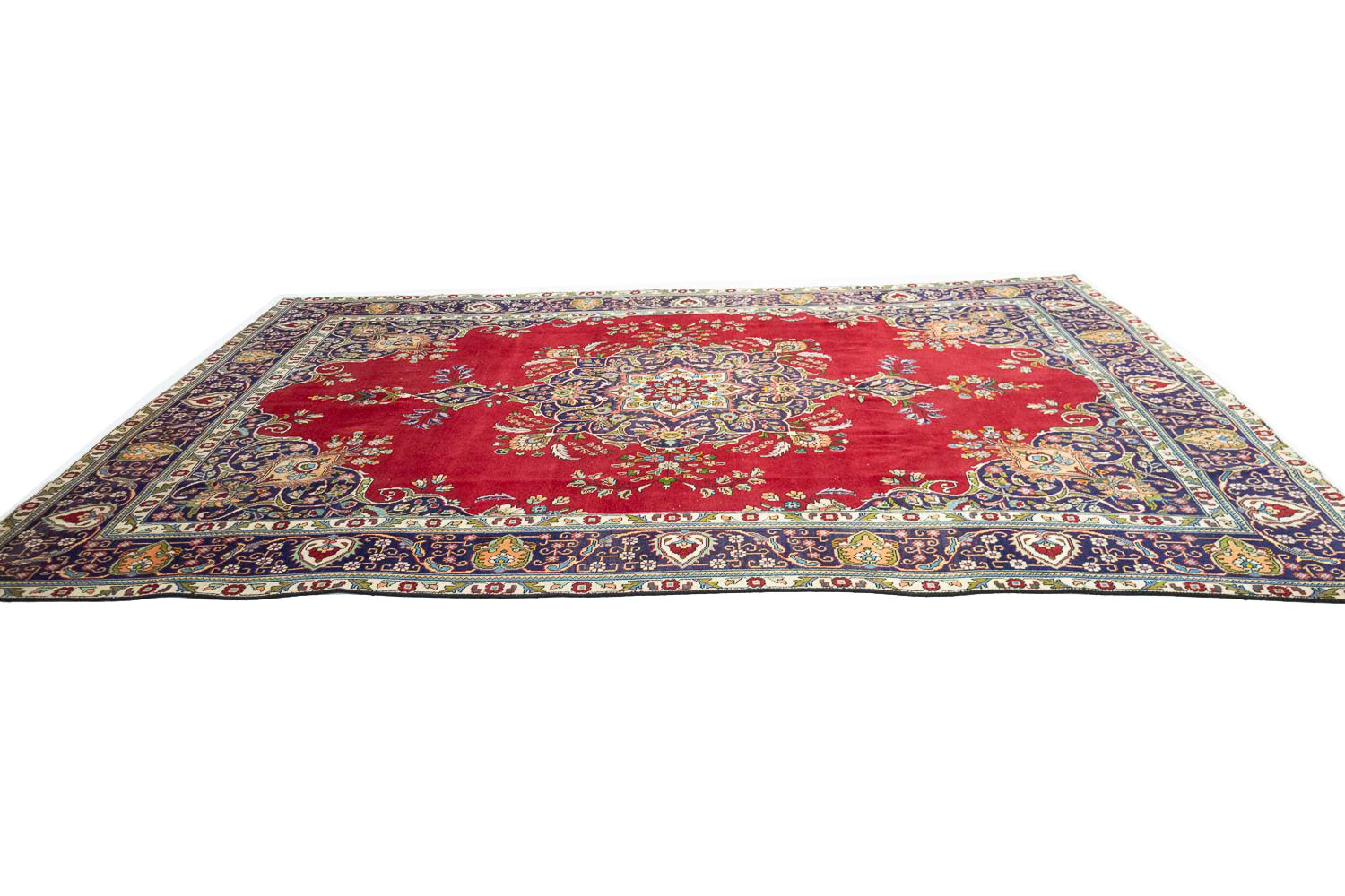 9'9x12'9 Hand Knotted Floral Traditional Wool Oriental Rug - Image 7