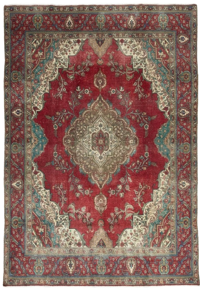 9'6x11'10 Hand Knotted Floral Traditional Wool Oriental Rug - Image 1