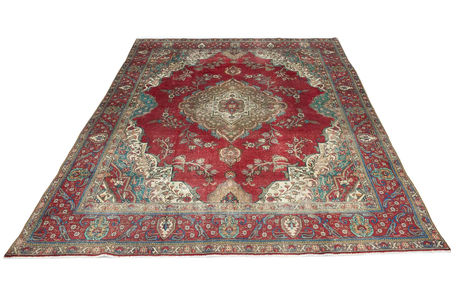 9'6x11'10 Hand Knotted Floral Traditional Wool Oriental Rug - Image 3