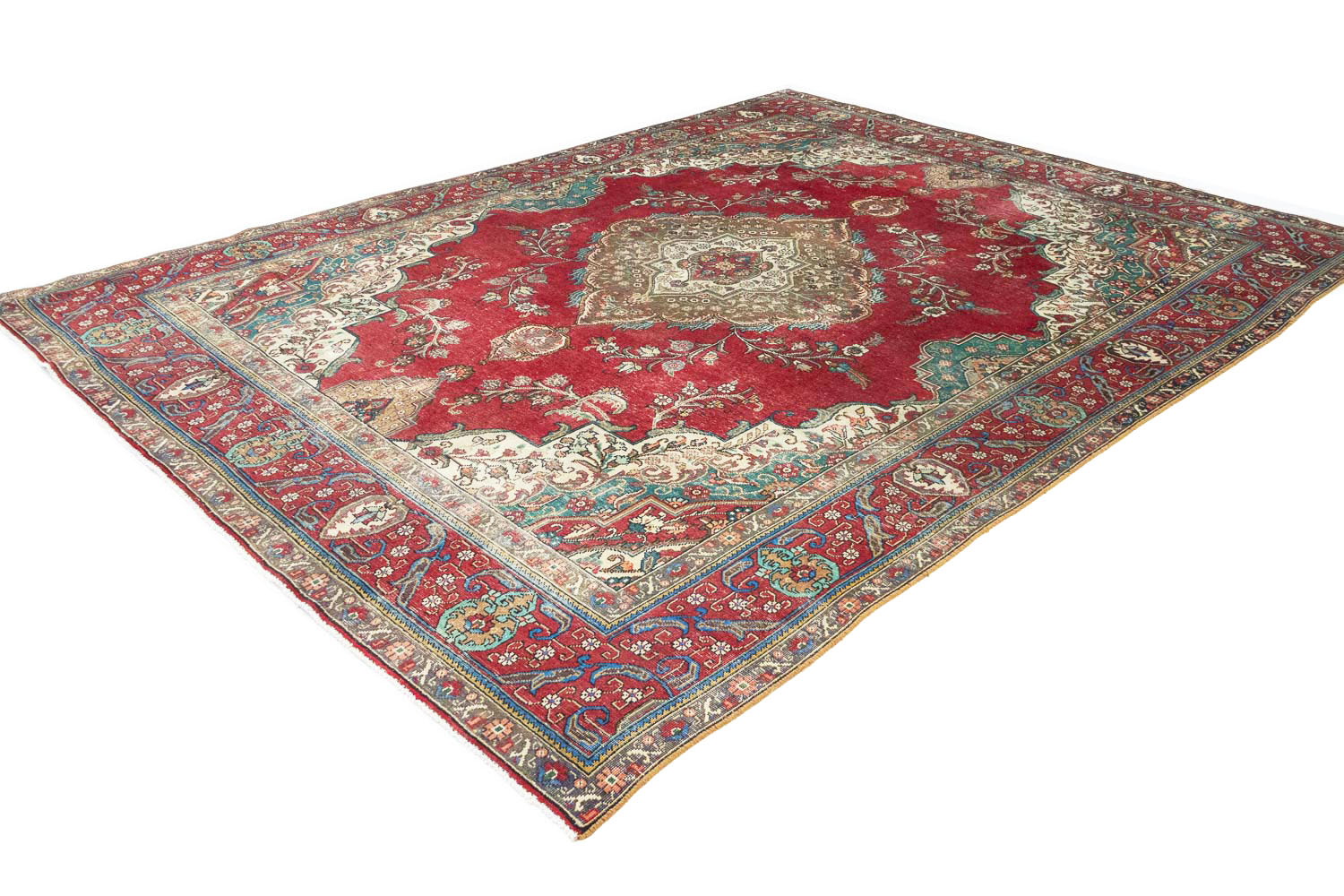 9'6x11'10 Hand Knotted Floral Traditional Wool Oriental Rug - Image 4