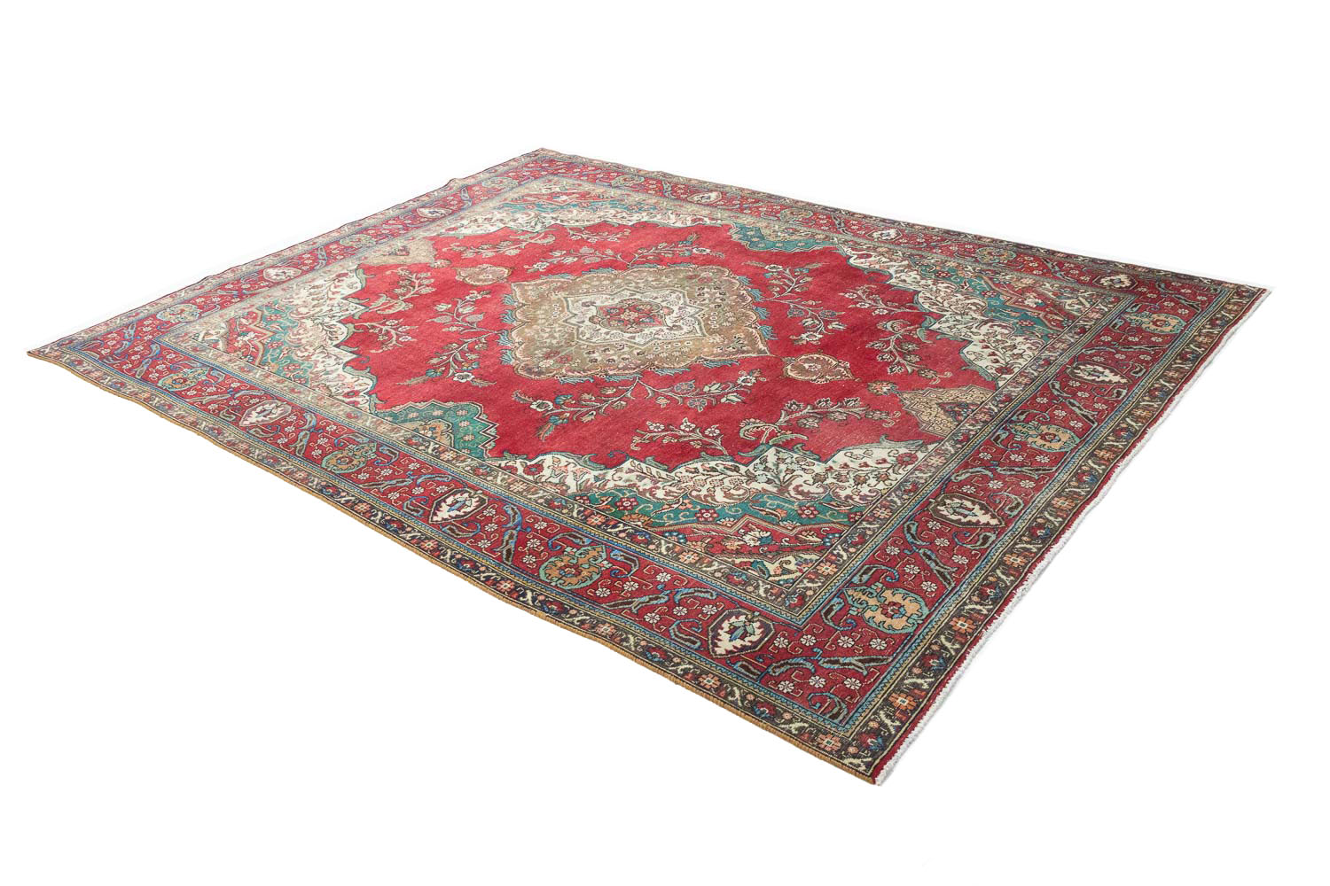 9'6x11'10 Hand Knotted Floral Traditional Wool Oriental Rug - Image 5
