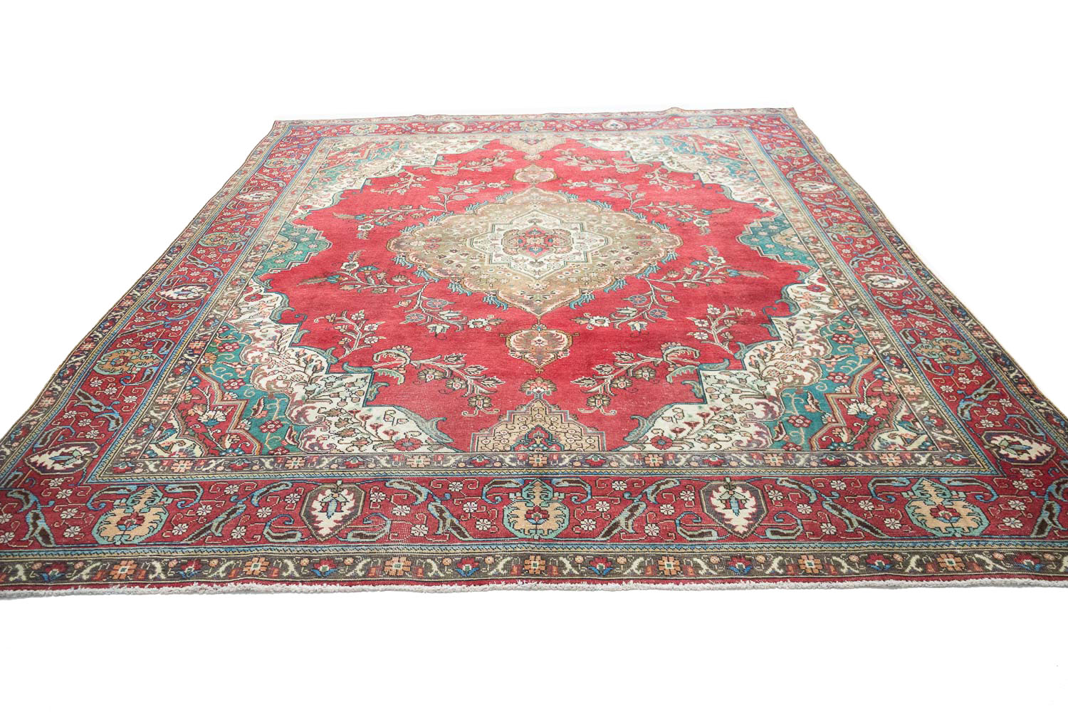 9'6x11'10 Hand Knotted Floral Traditional Wool Oriental Rug - Image 6