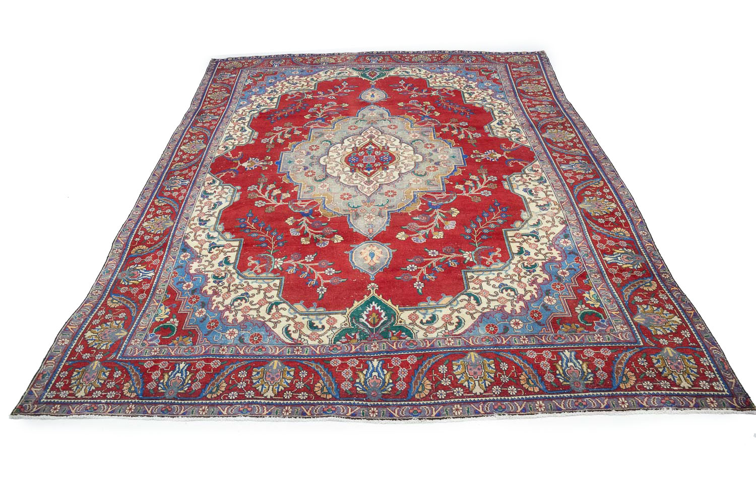 9'9x12'10 Hand Knotted Floral Traditional Wool Oriental Rug - Image 3