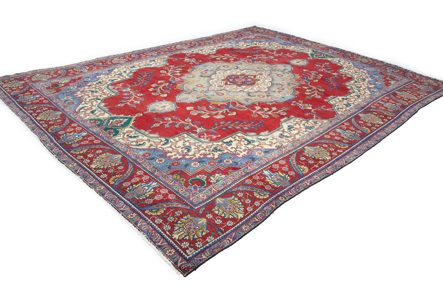 9'9x12'10 Hand Knotted Floral Traditional Wool Oriental Rug - Image 4
