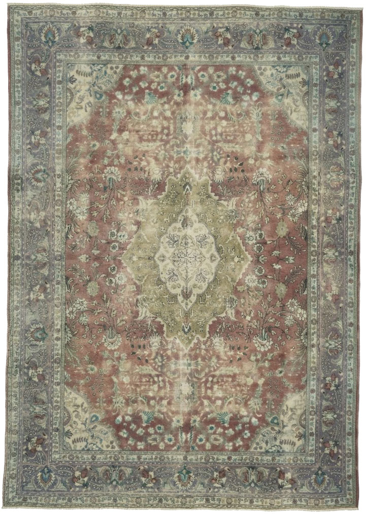 9'10x12'10 Hand Knotted Floral Traditional Wool Oriental Rug