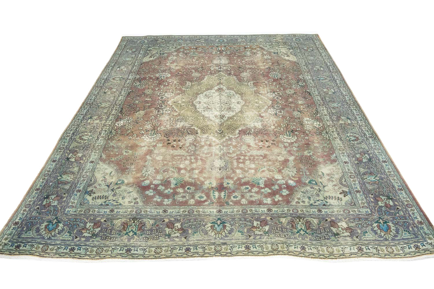 9'10x12'10 Hand Knotted Floral Traditional Wool Oriental Rug - Image 4