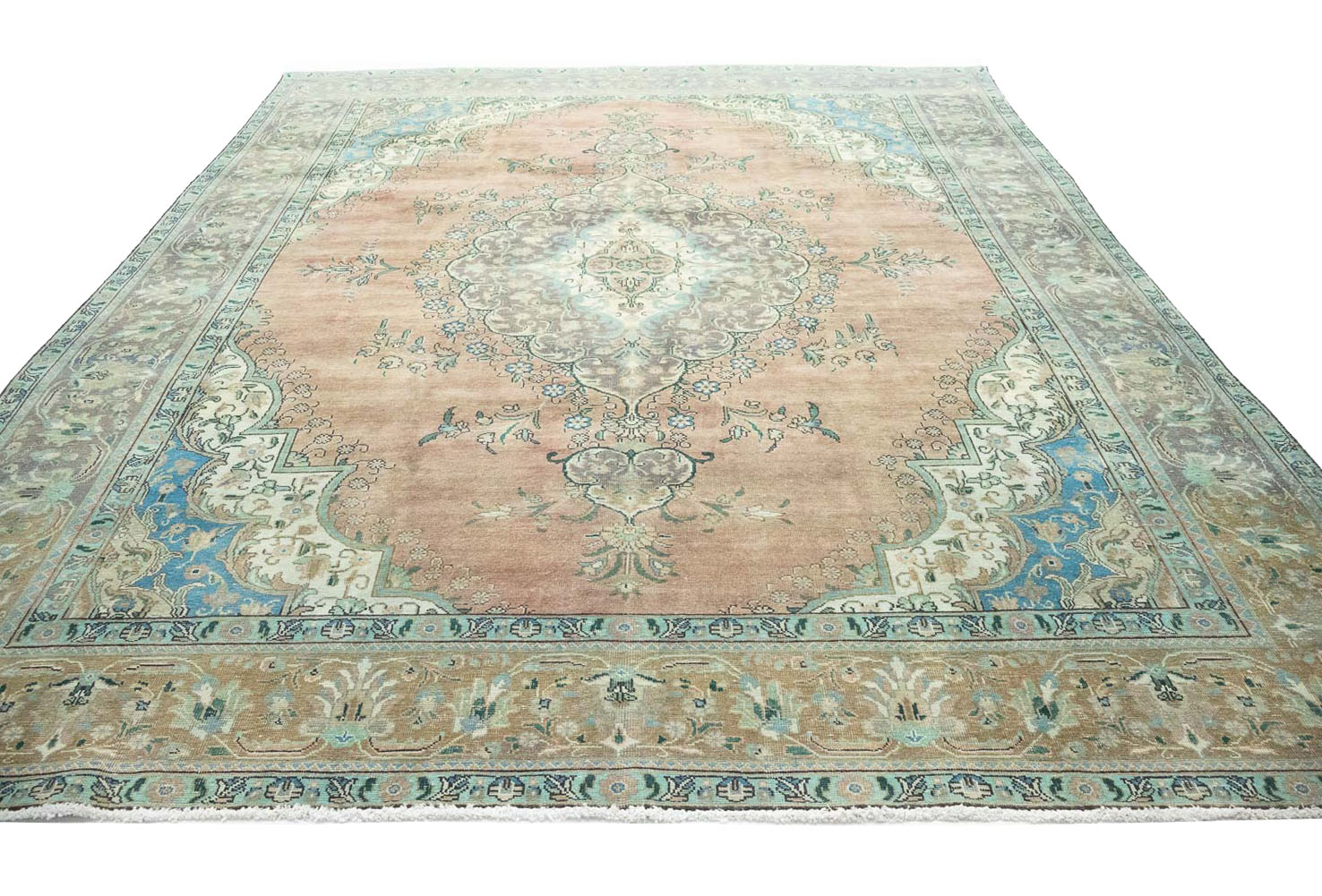9'10x12'6 Hand Knotted Floral Traditional Wool Oriental Rug - Image 4