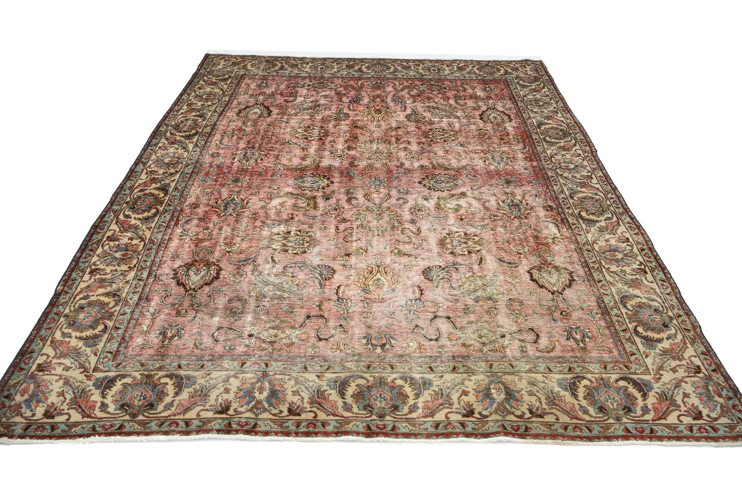 9'10x12'5 Hand Knotted Floral Traditional Wool Oriental Rug - Image 3