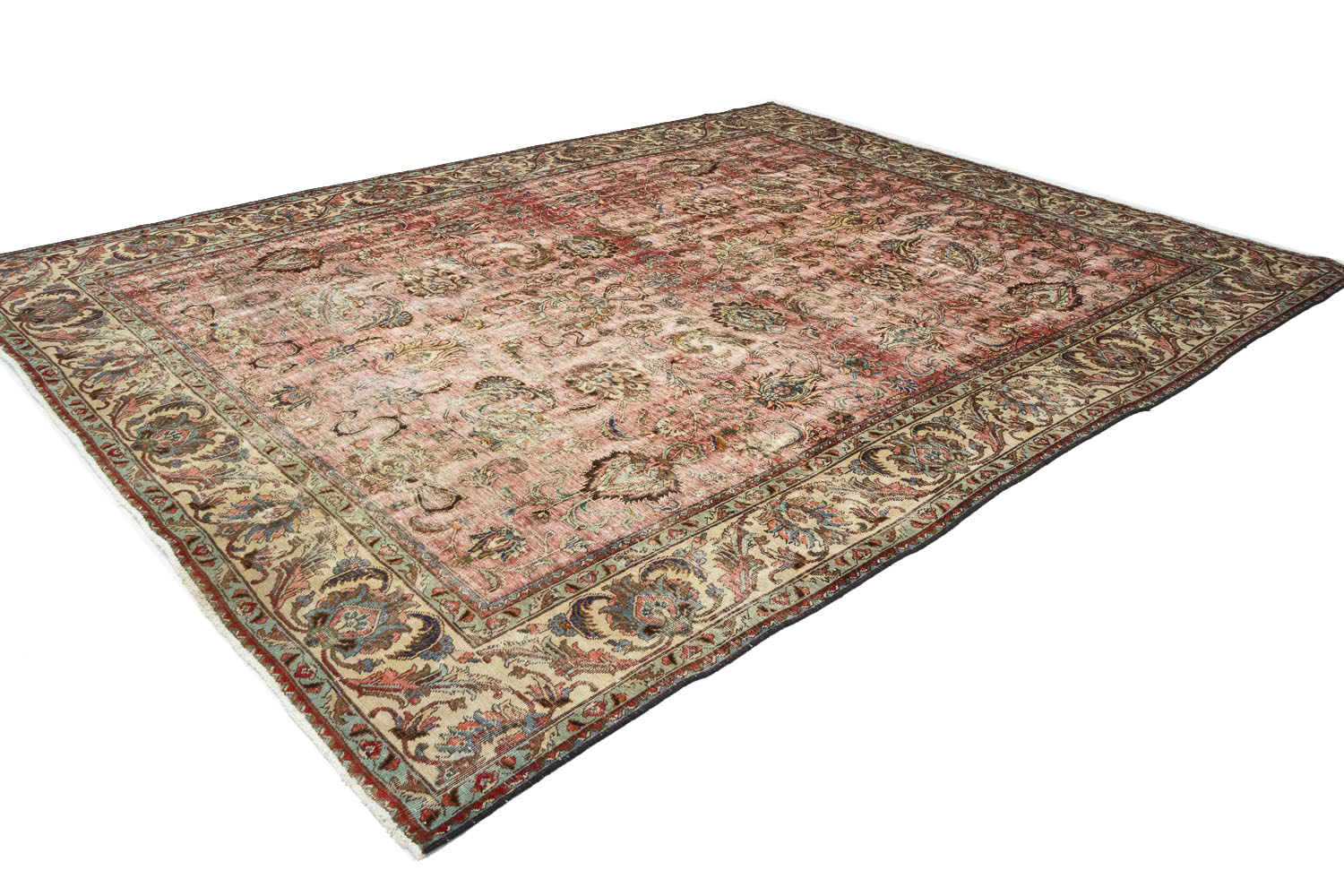 9'10x12'5 Hand Knotted Floral Traditional Wool Oriental Rug - Image 4