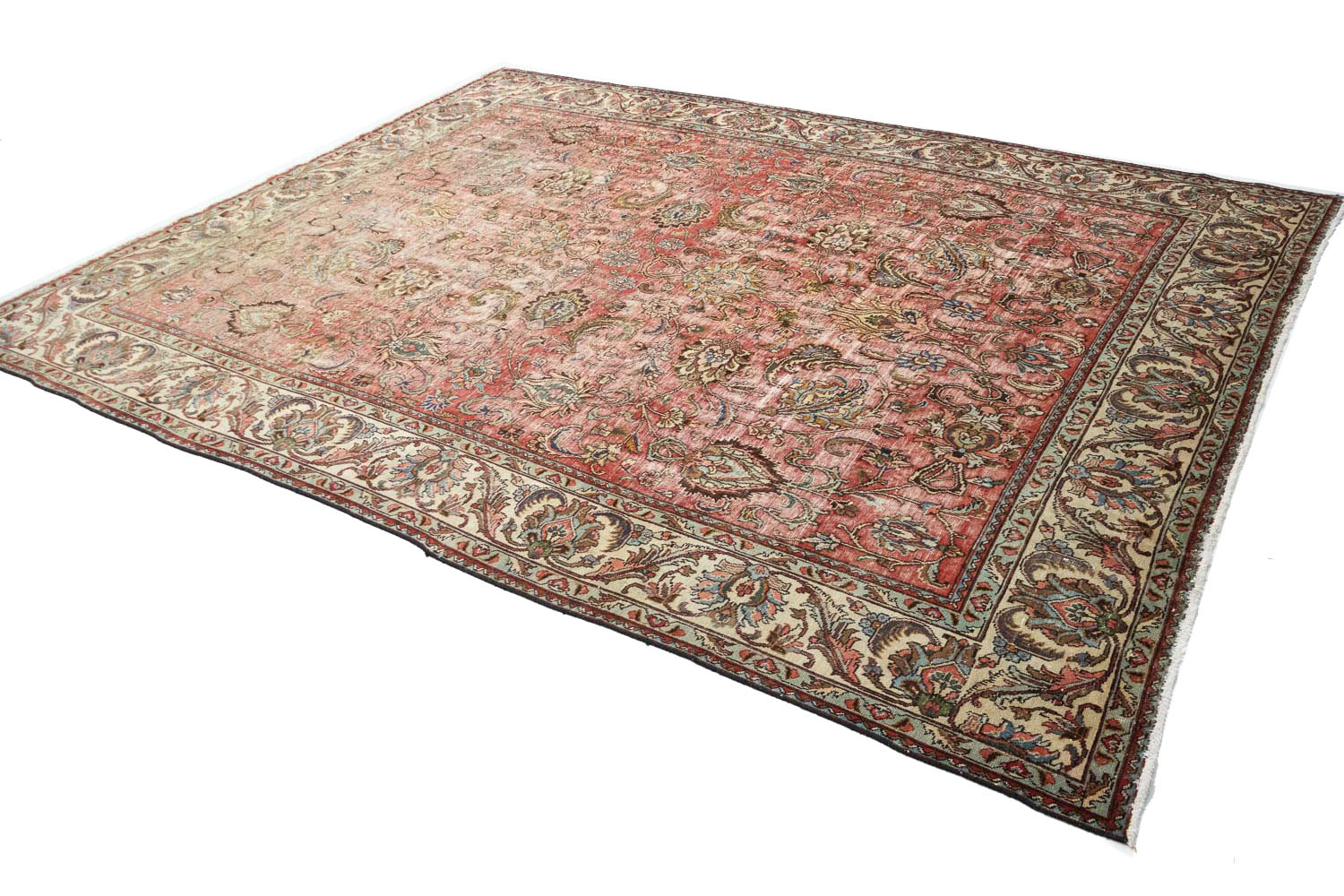 9'10x12'5 Hand Knotted Floral Traditional Wool Oriental Rug - Image 6