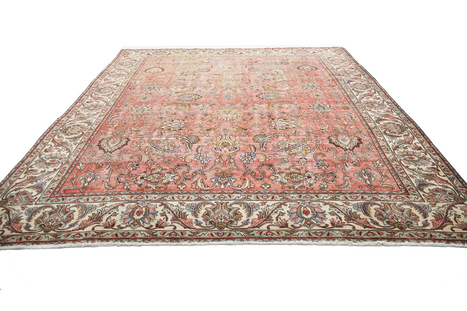 9'10x12'5 Hand Knotted Floral Traditional Wool Oriental Rug - Image 5
