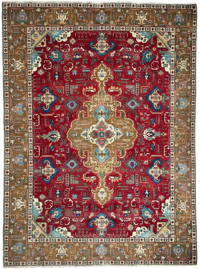 9'6x12'10 Hand Knotted Floral Traditional Wool Oriental Rug - Image 1