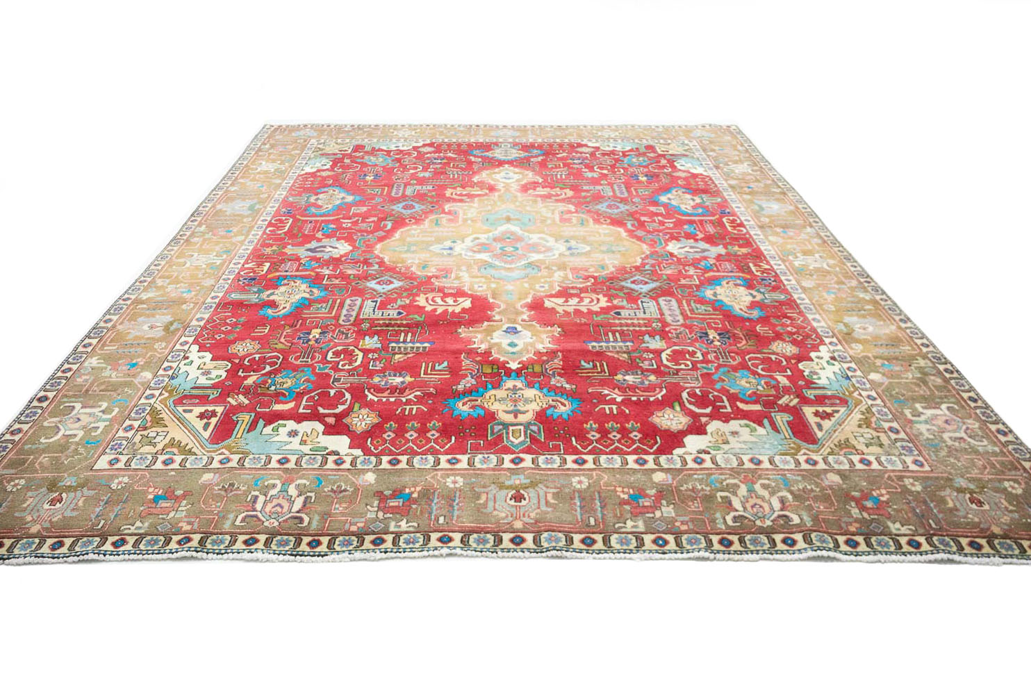 9'6x12'10 Hand Knotted Floral Traditional Wool Oriental Rug - Image 3