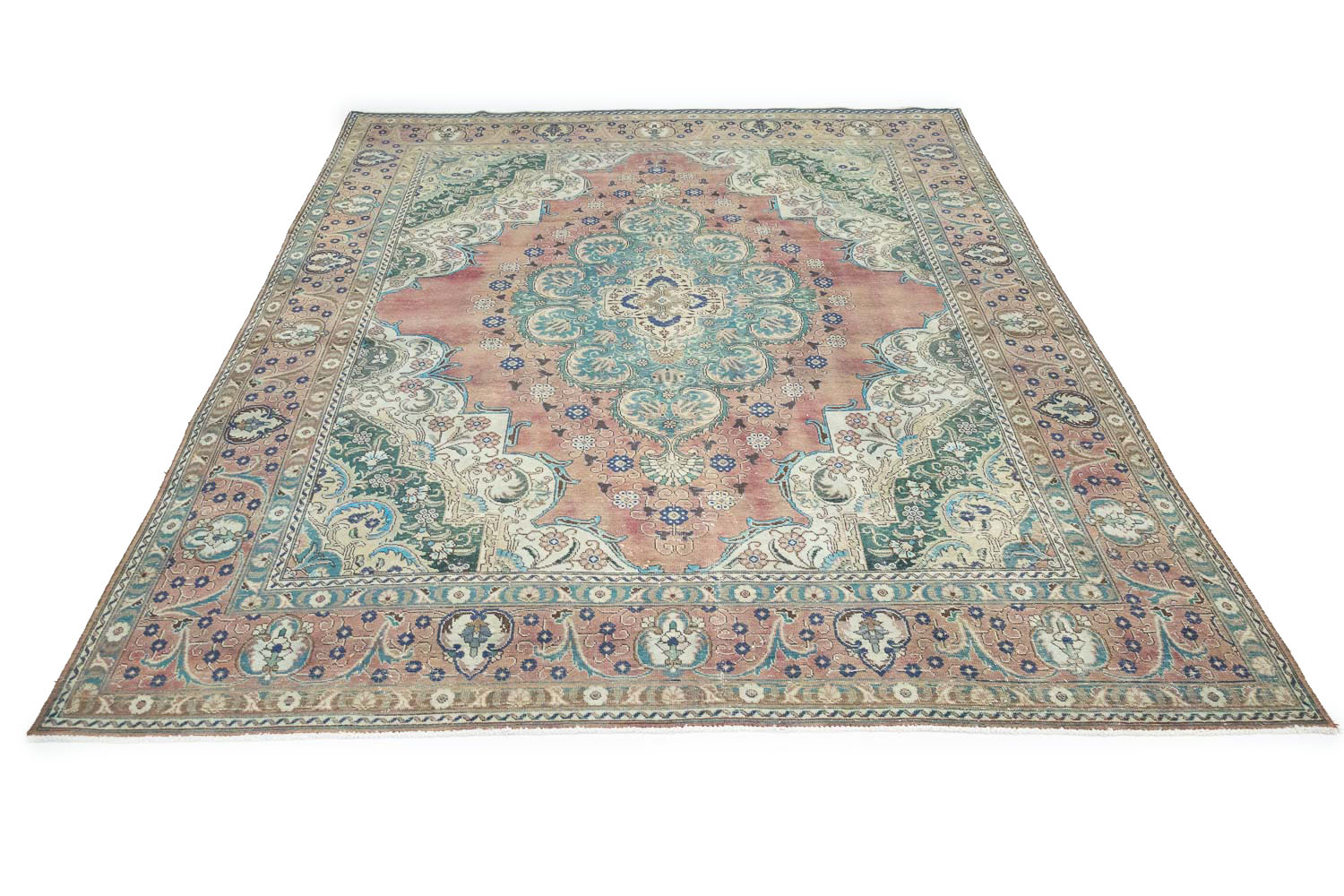 9'7x12'3 Hand Knotted Floral Traditional Wool Oriental Rug - Image 3