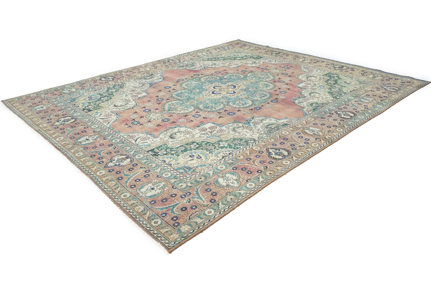 9'7x12'3 Hand Knotted Floral Traditional Wool Oriental Rug - Image 4