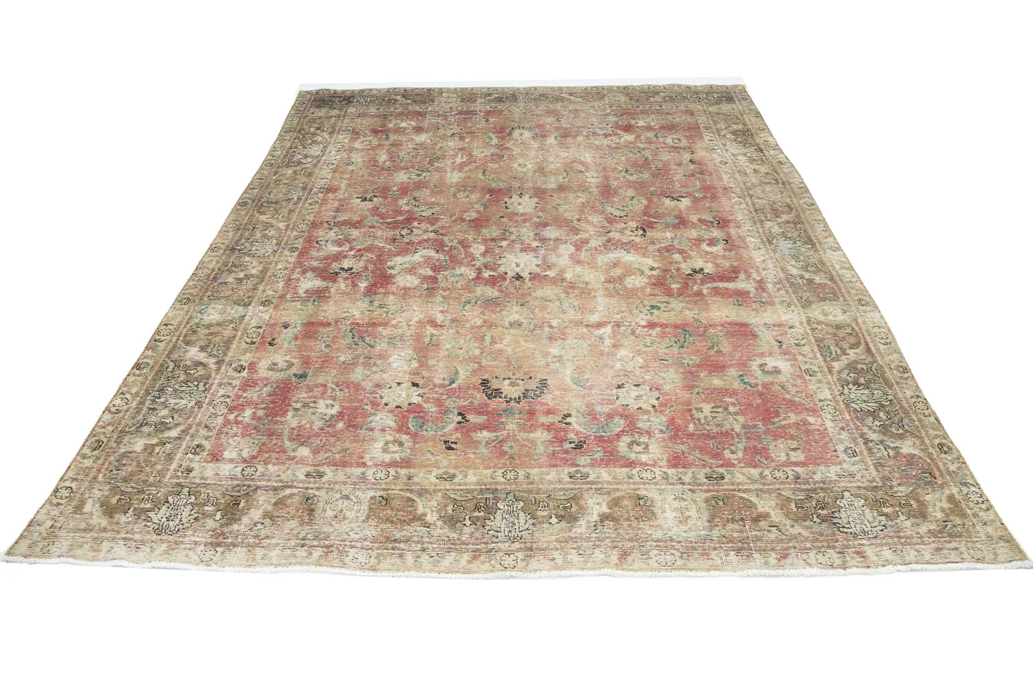 9'7x12'9 Hand Knotted Floral Traditional Wool Oriental Rug - Image 3