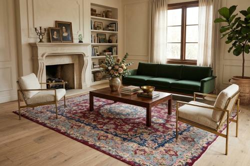 9'7x13'1 Hand Knotted Floral Traditional Wool Oriental Rug