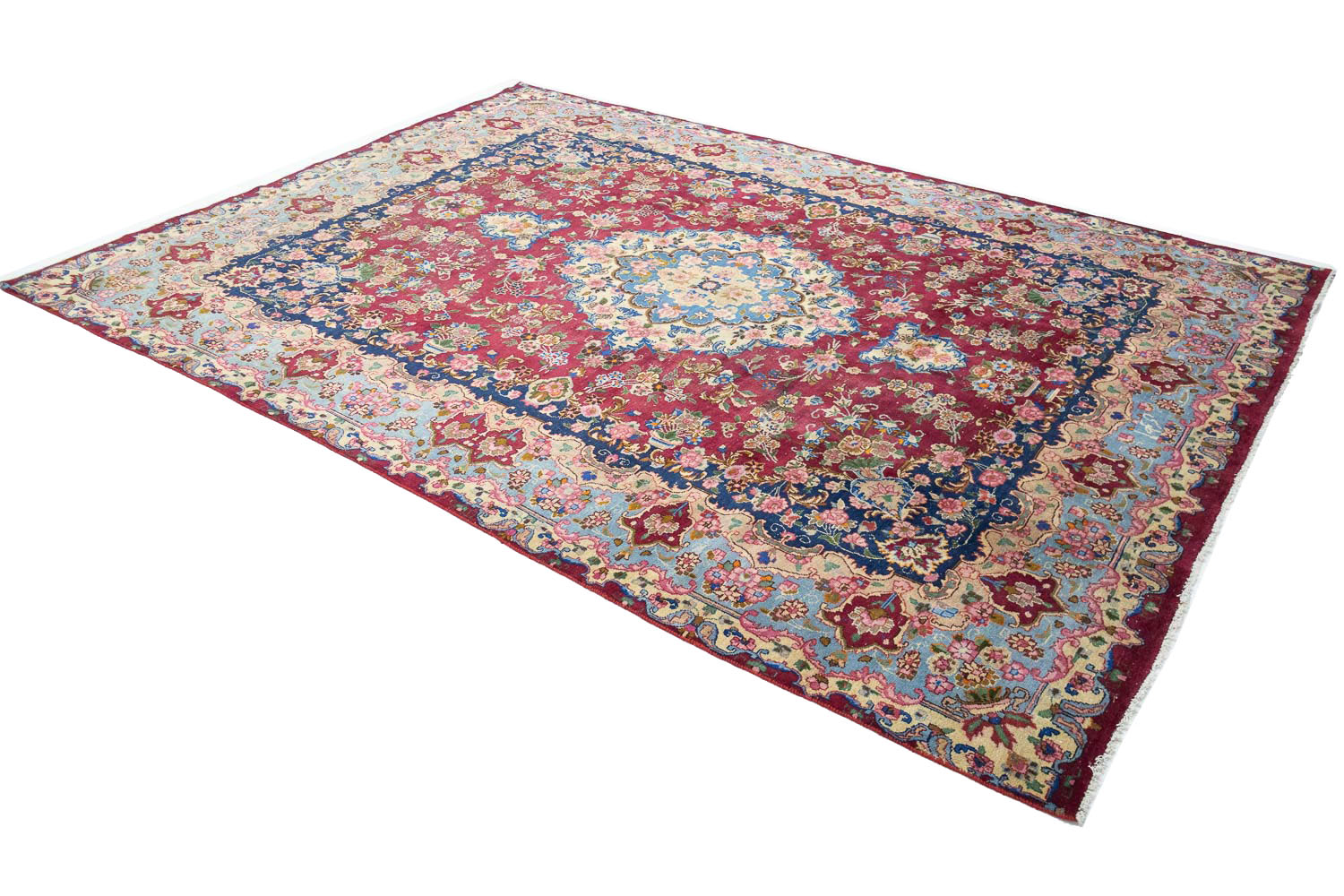 9'7x13'1 Hand Knotted Floral Traditional Wool Oriental Rug - Image 7