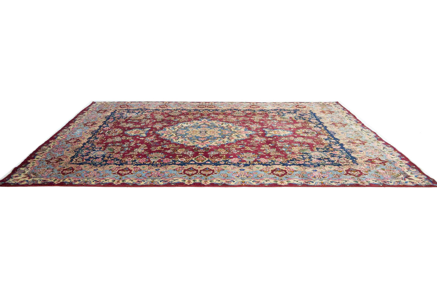 9'7x13'1 Hand Knotted Floral Traditional Wool Oriental Rug - Image 6