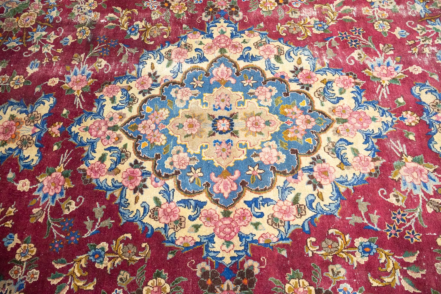 9'7x13'1 Hand Knotted Floral Traditional Wool Oriental Rug - Image 10