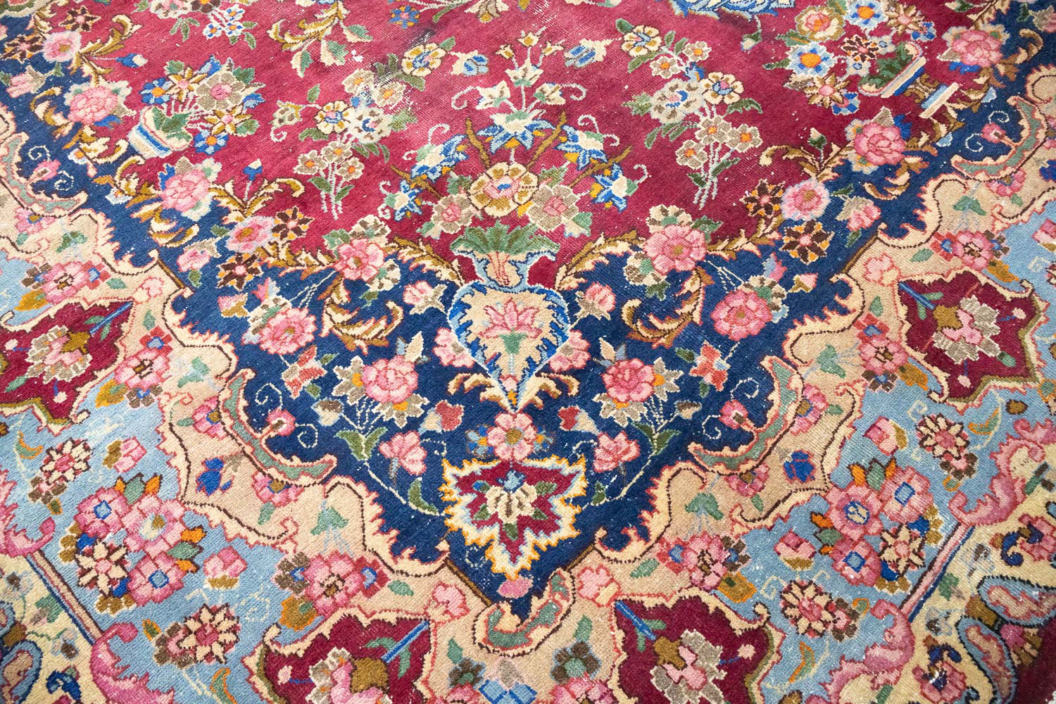 9'7x13'1 Hand Knotted Floral Traditional Wool Oriental Rug - Image 13