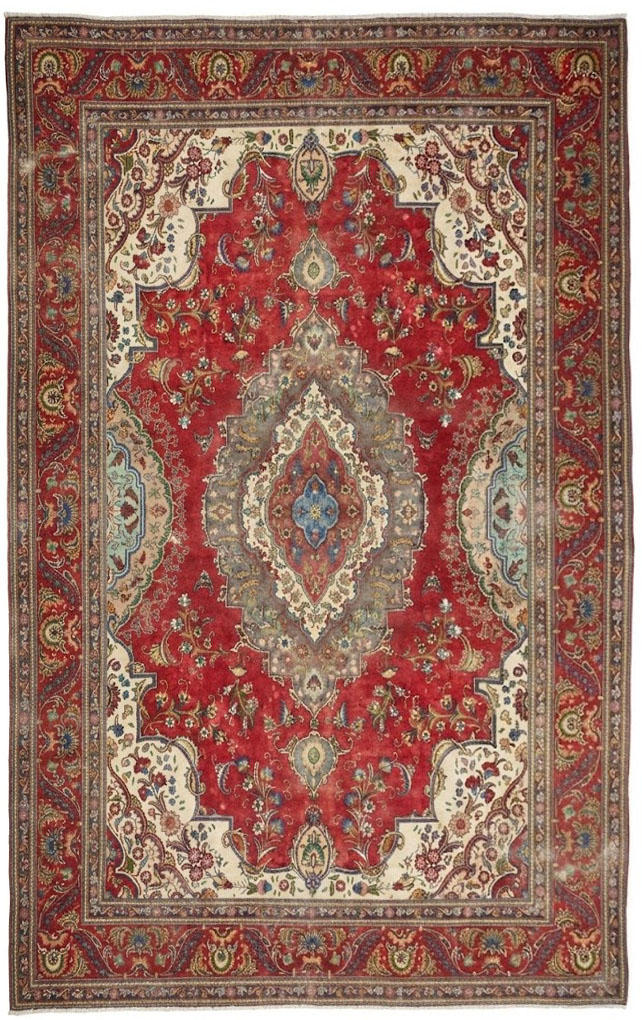10'3x13'0 Hand Knotted Floral Traditional Wool Oriental Rug - Image 1