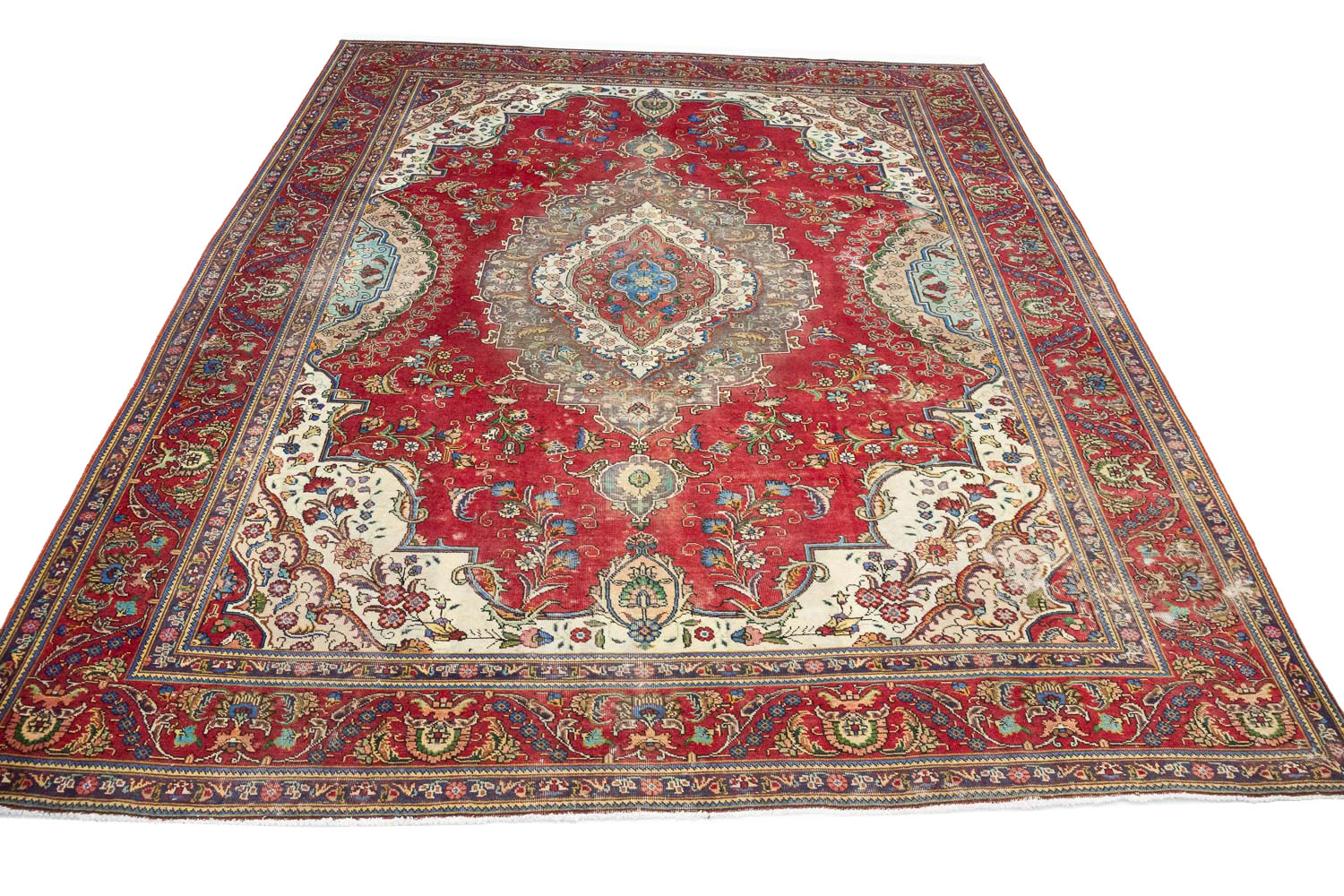 10'3x13'0 Hand Knotted Floral Traditional Wool Oriental Rug - Image 3