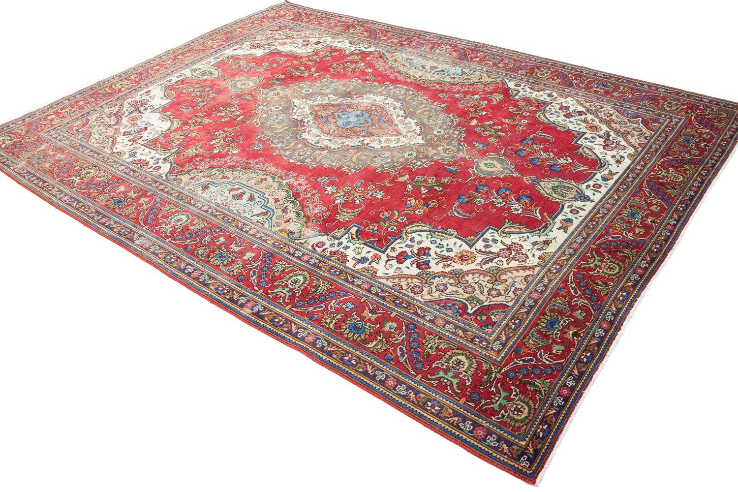 10'3x13'0 Hand Knotted Floral Traditional Wool Oriental Rug - Image 4