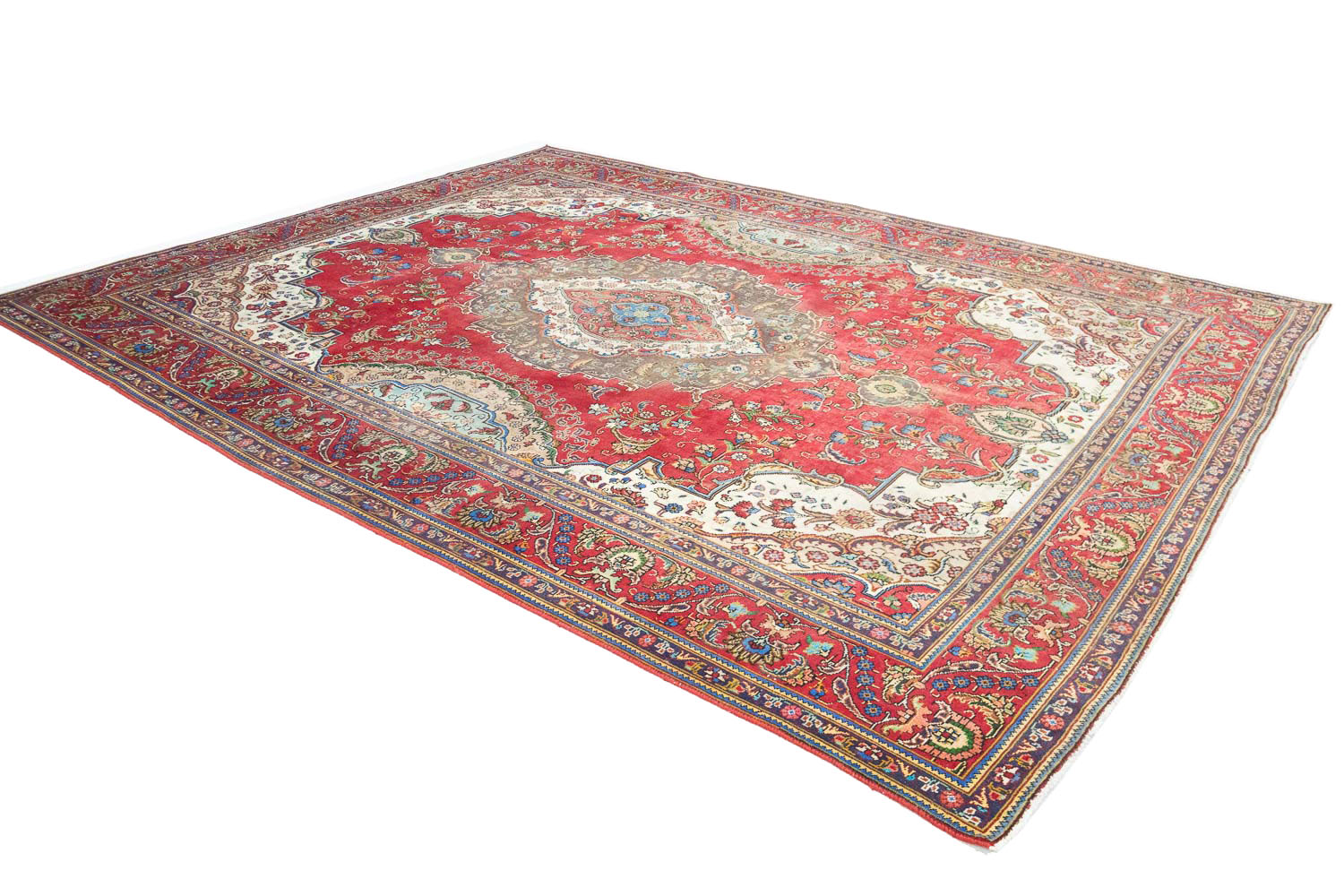 10'3x13'0 Hand Knotted Floral Traditional Wool Oriental Rug - Image 5