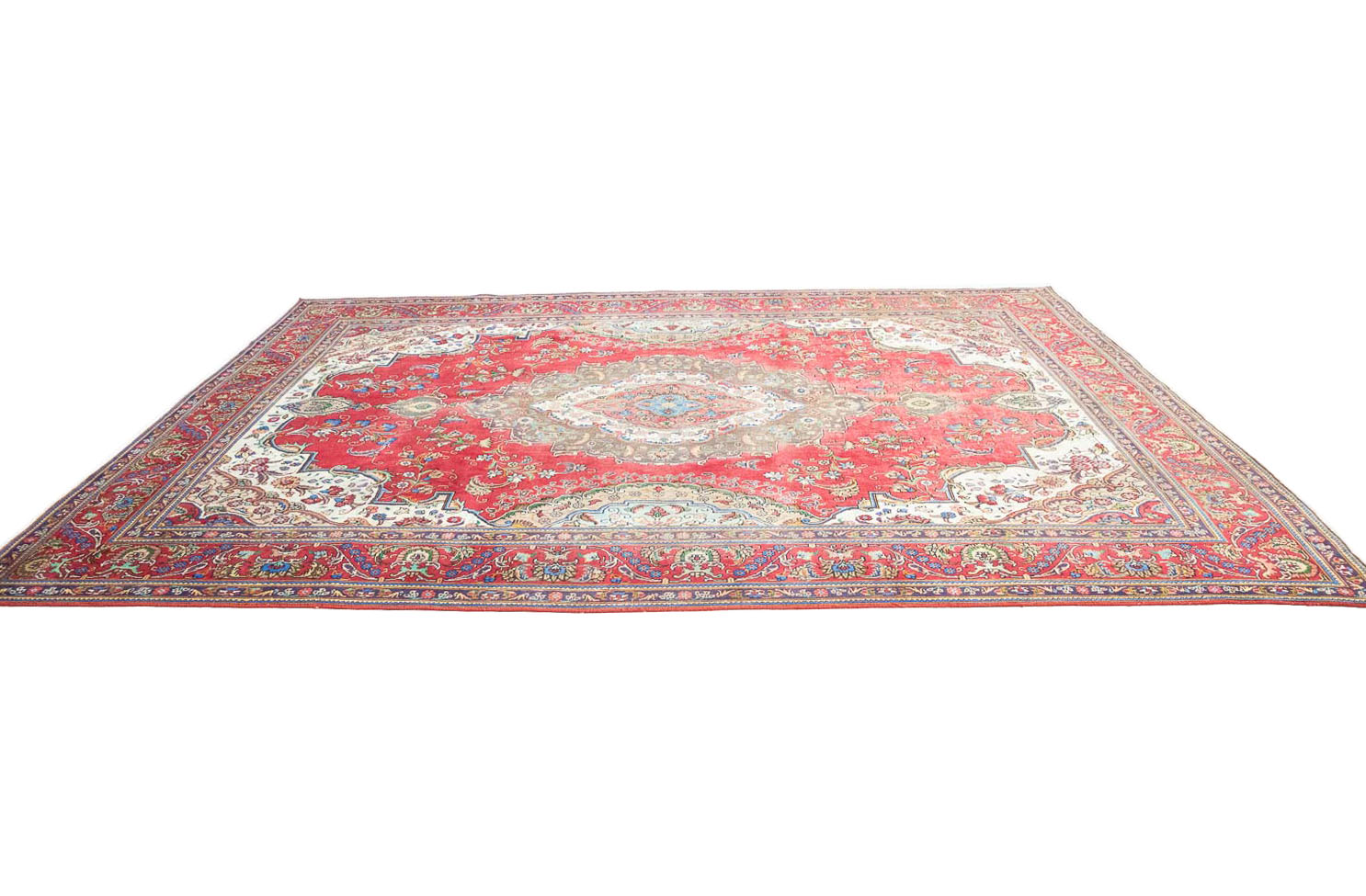 10'3x13'0 Hand Knotted Floral Traditional Wool Oriental Rug - Image 7