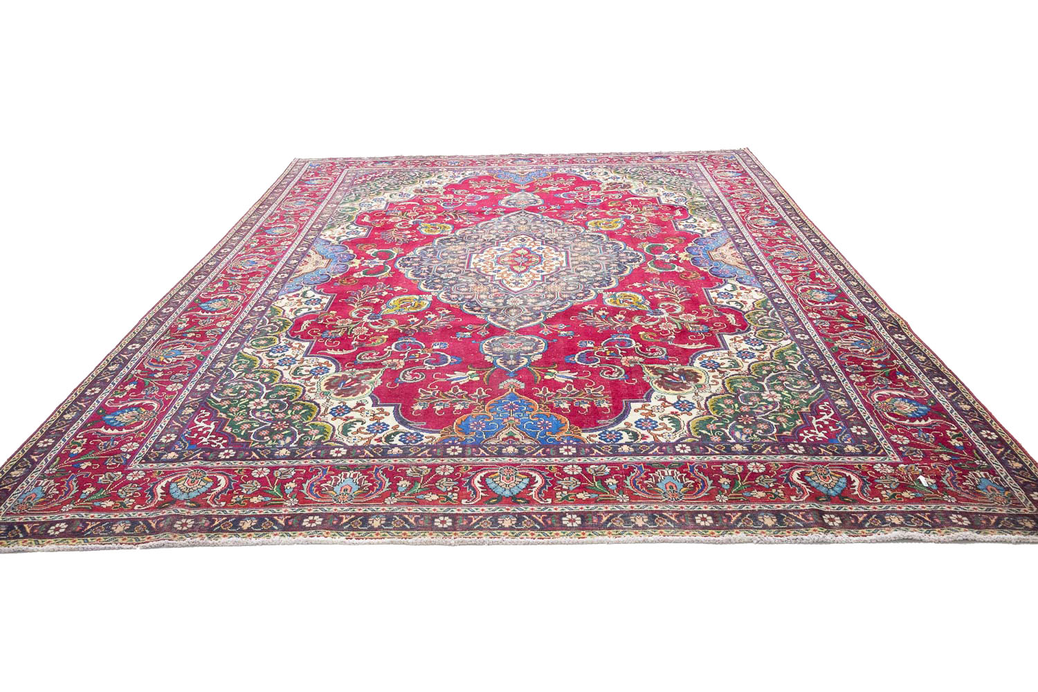 9'10x13'3 Hand Knotted Floral Traditional Wool Oriental Rug - Image 3