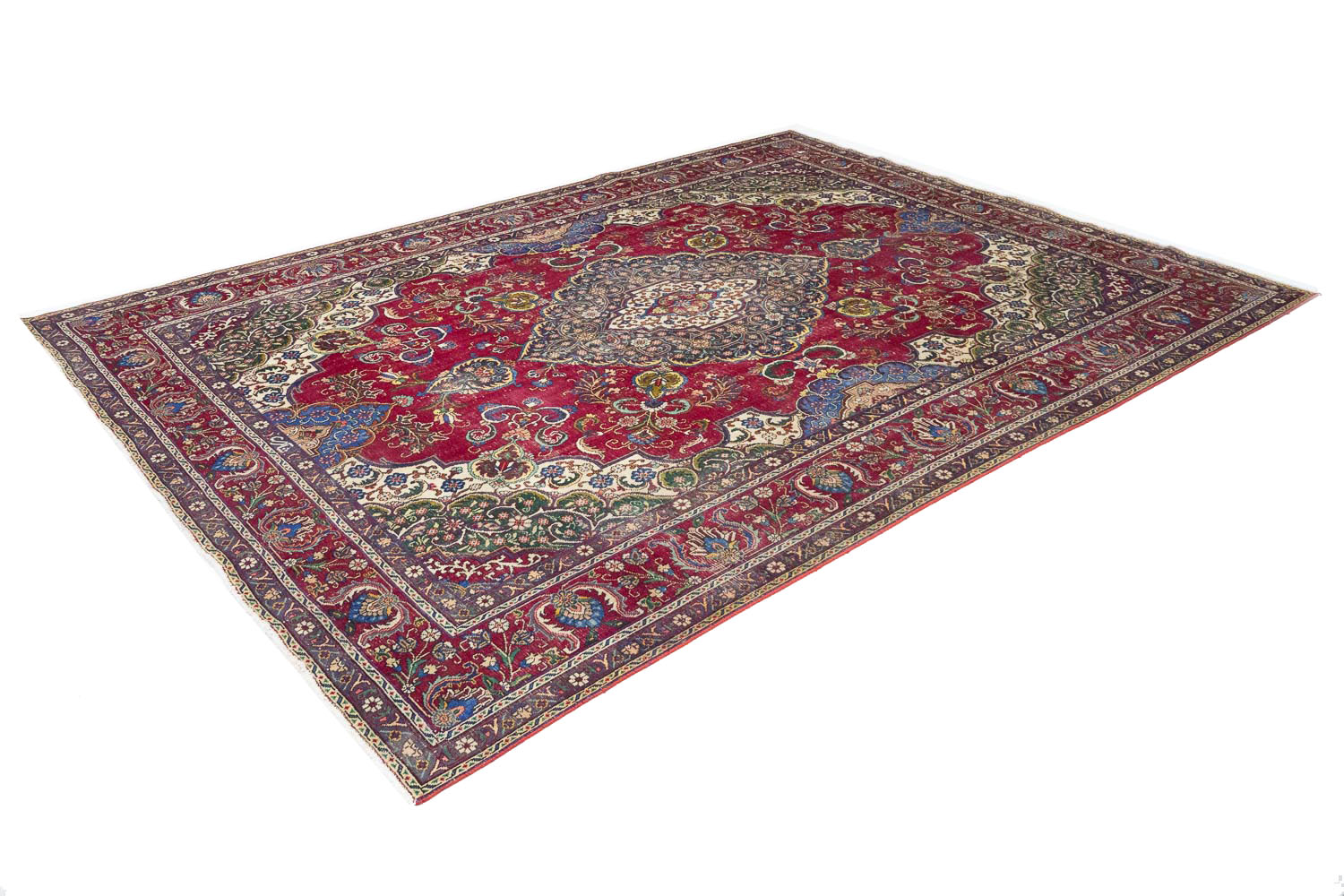 9'10x13'3 Hand Knotted Floral Traditional Wool Oriental Rug - Image 5