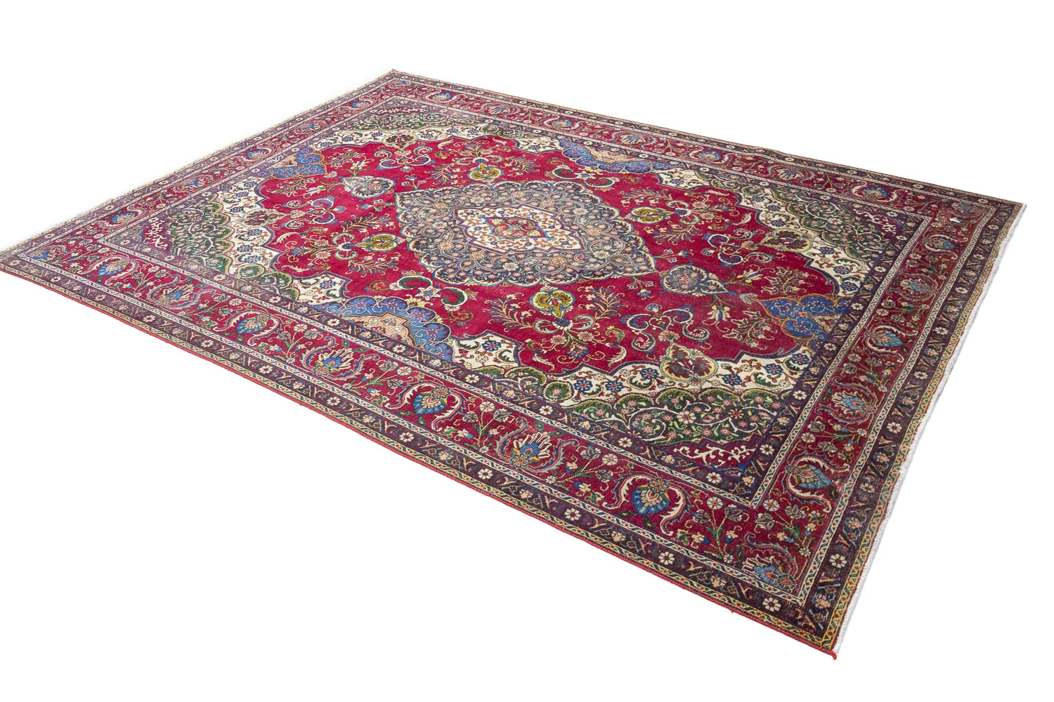 9'10x13'3 Hand Knotted Floral Traditional Wool Oriental Rug - Image 6