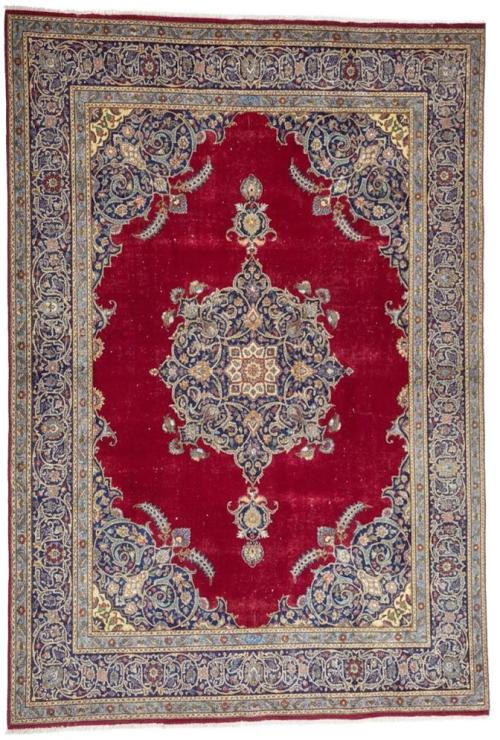 9'4x12'7 Hand Knotted Floral Traditional Wool Oriental Rug