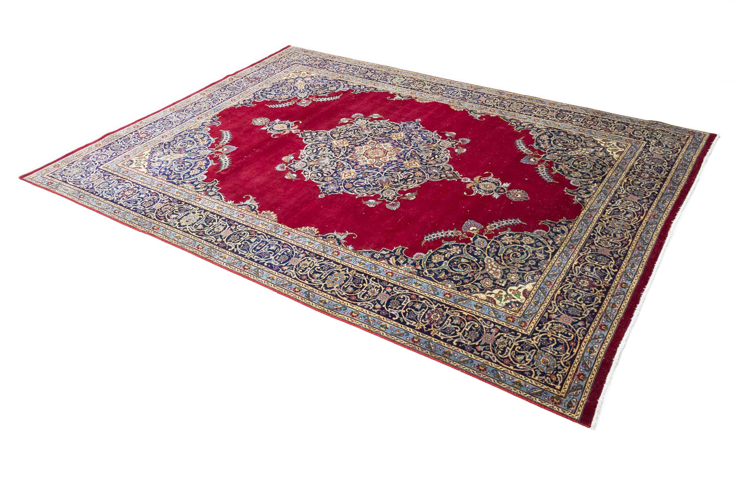 9'4x12'7 Hand Knotted Floral Traditional Wool Oriental Rug - Image 4