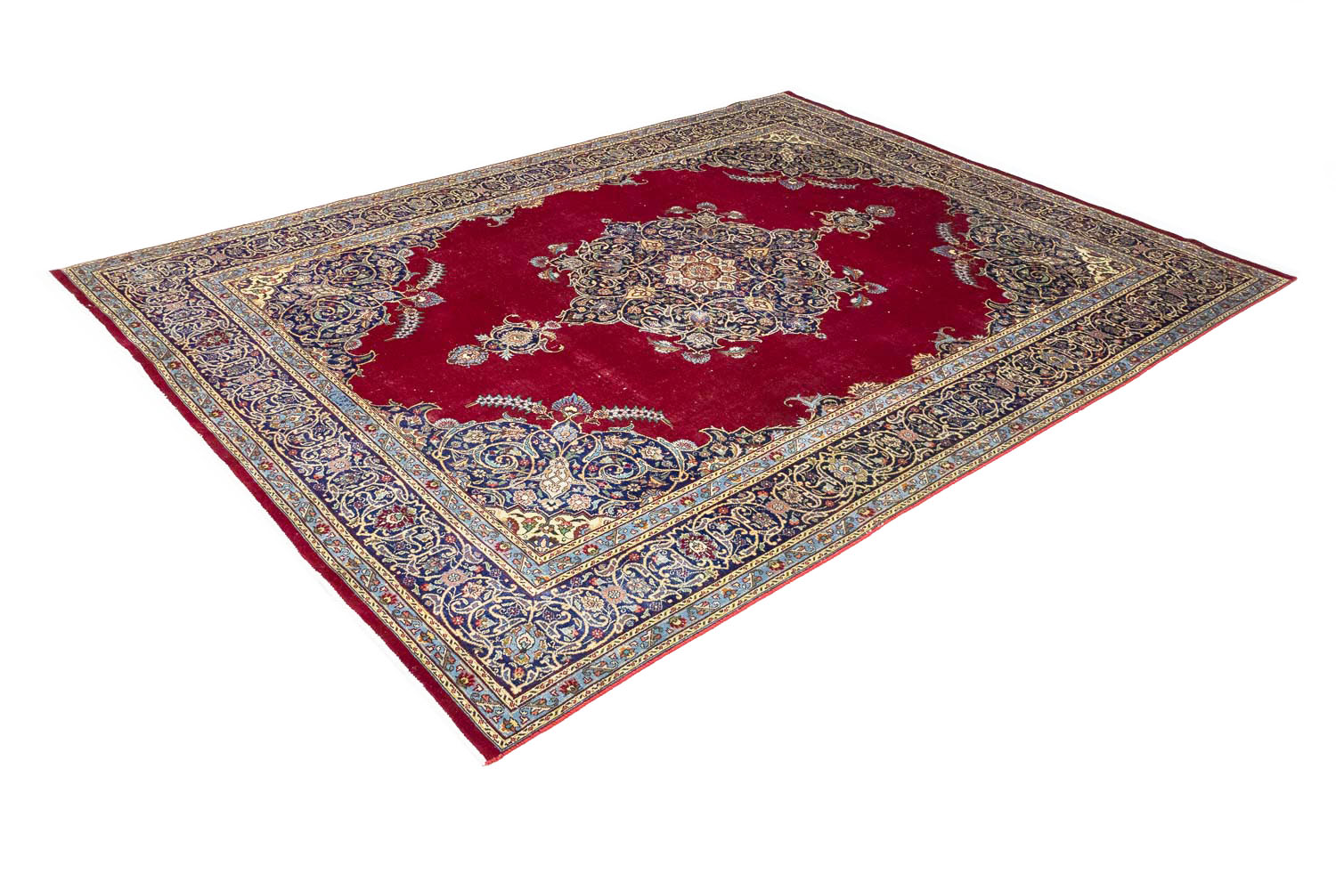 9'4x12'7 Hand Knotted Floral Traditional Wool Oriental Rug - Image 5