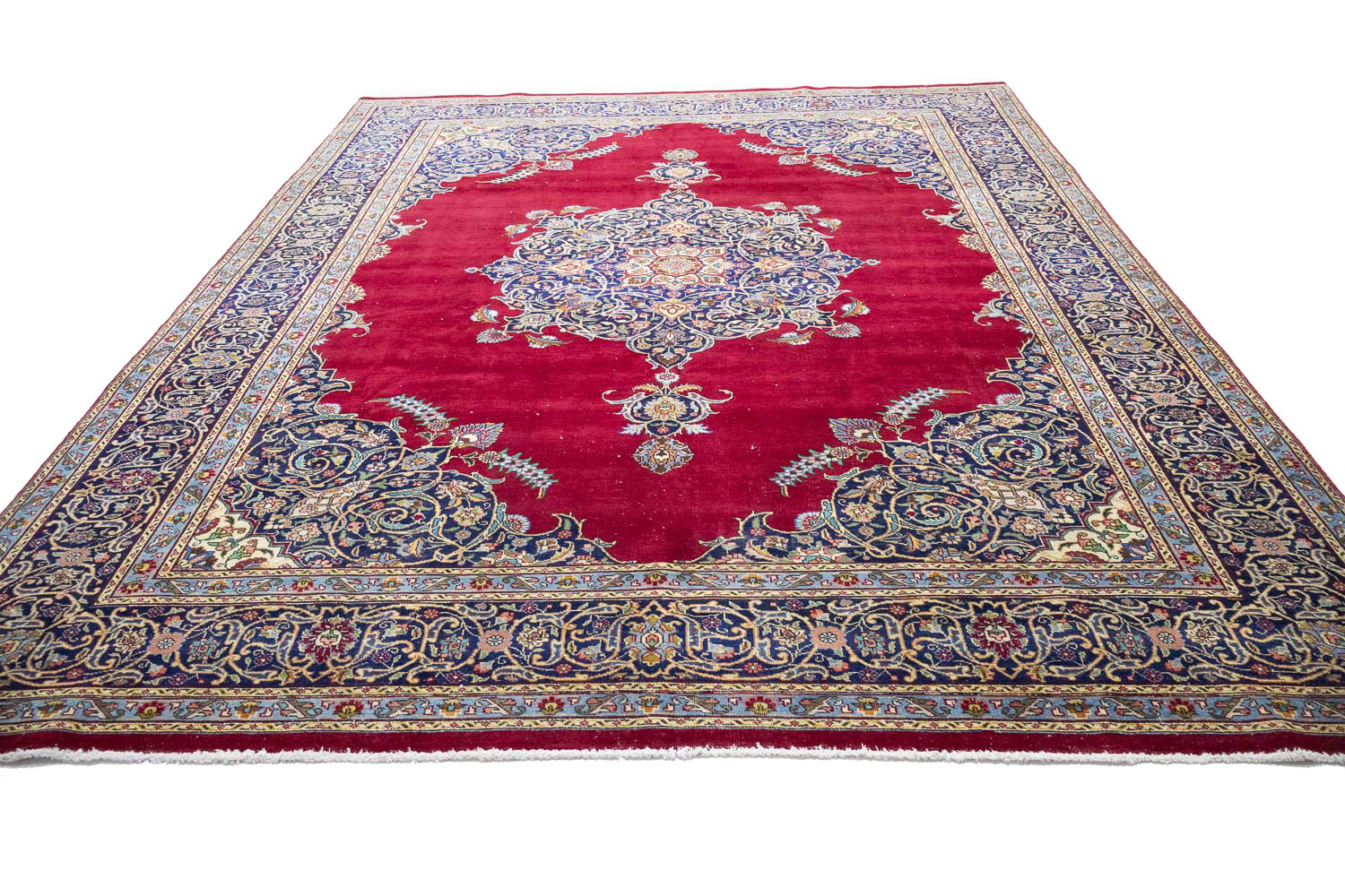 9'4x12'7 Hand Knotted Floral Traditional Wool Oriental Rug - Image 6